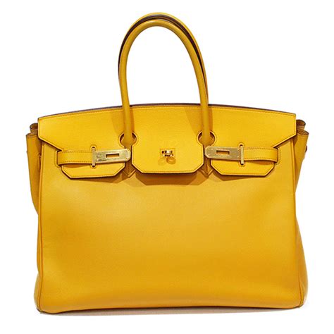 gele hermes tas|Hermes leather handbags.